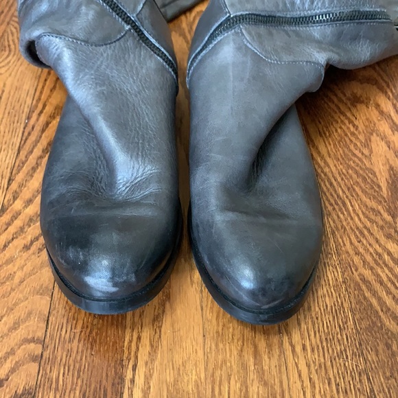 Ron White Dark Grey Tall Leather Boots - Picture 4 of 9